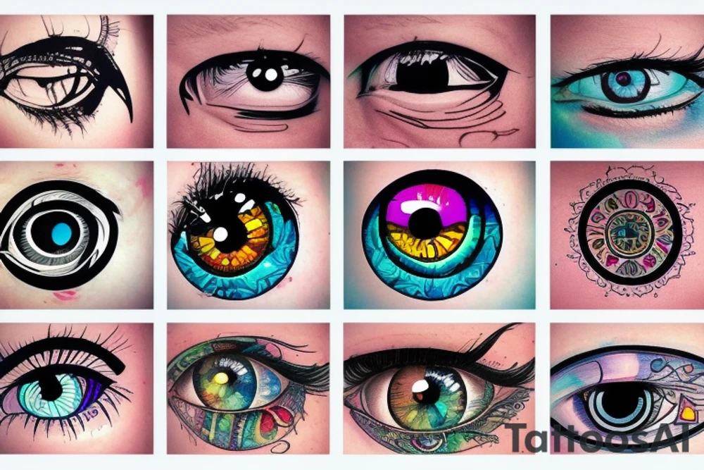 psychedelic eye tattoo idea