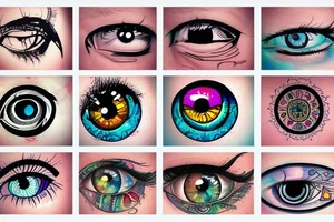 psychedelic eye tattoo idea