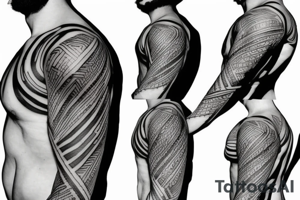 Vegeta covered in tribal tattoo idea
