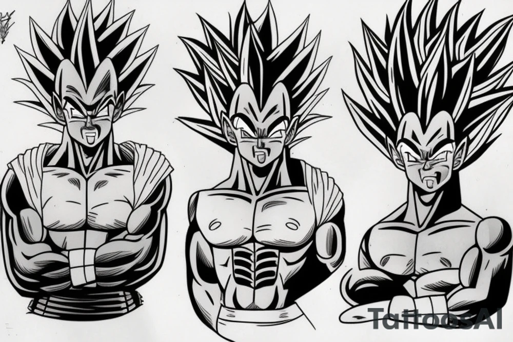 Tribal vegeta tattoo idea