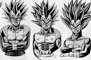 Tribal vegeta tattoo idea