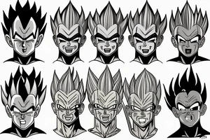 Tribal vegeta tattoo idea