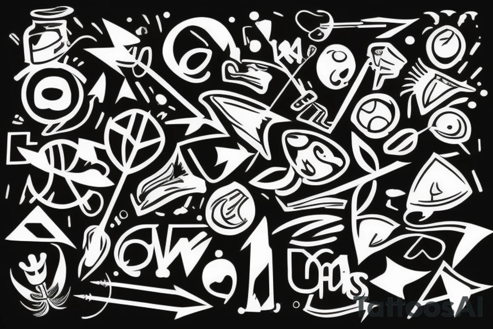 Words "My Shot" with a simple arrow tattoo idea Words "My Shot" with a simple arrow tattoo idea