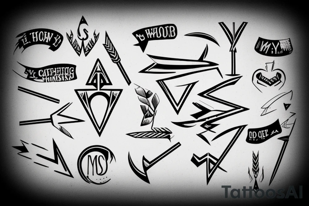 Arrow with words "My Shot" tattoo idea