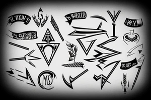 Arrow with words "My Shot" tattoo idea