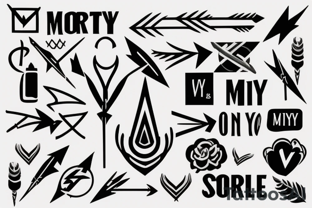 Arrow with words "My Shot" tattoo idea