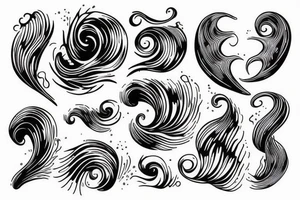 waves ocean night tattoo idea