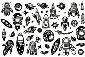 spaceman tattoo idea