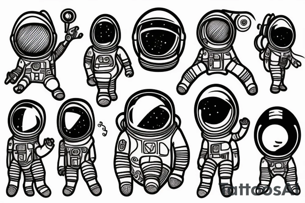 spaceman tattoo idea