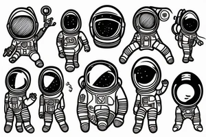 spaceman tattoo idea