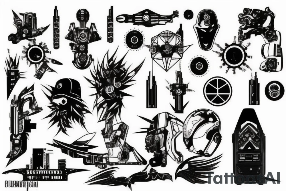 Cyberpunk tattoo idea