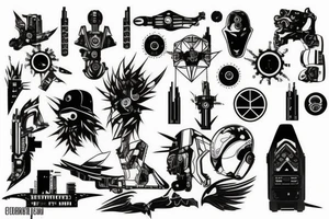 Cyberpunk tattoo idea
