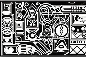 Circuits electronic tribal tattoo idea