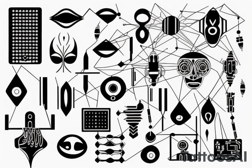Circuits electronic tattoo idea