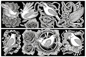 Three birds tattoo idea