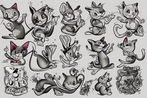tom and jerry tattoo idea