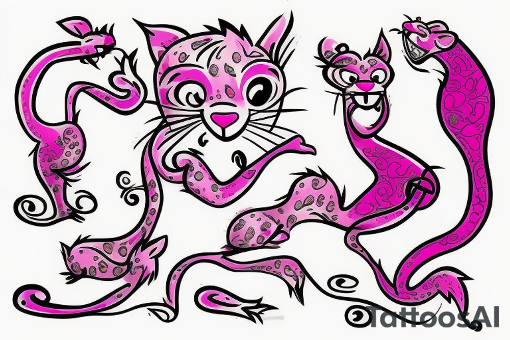 pink panther tattoo idea