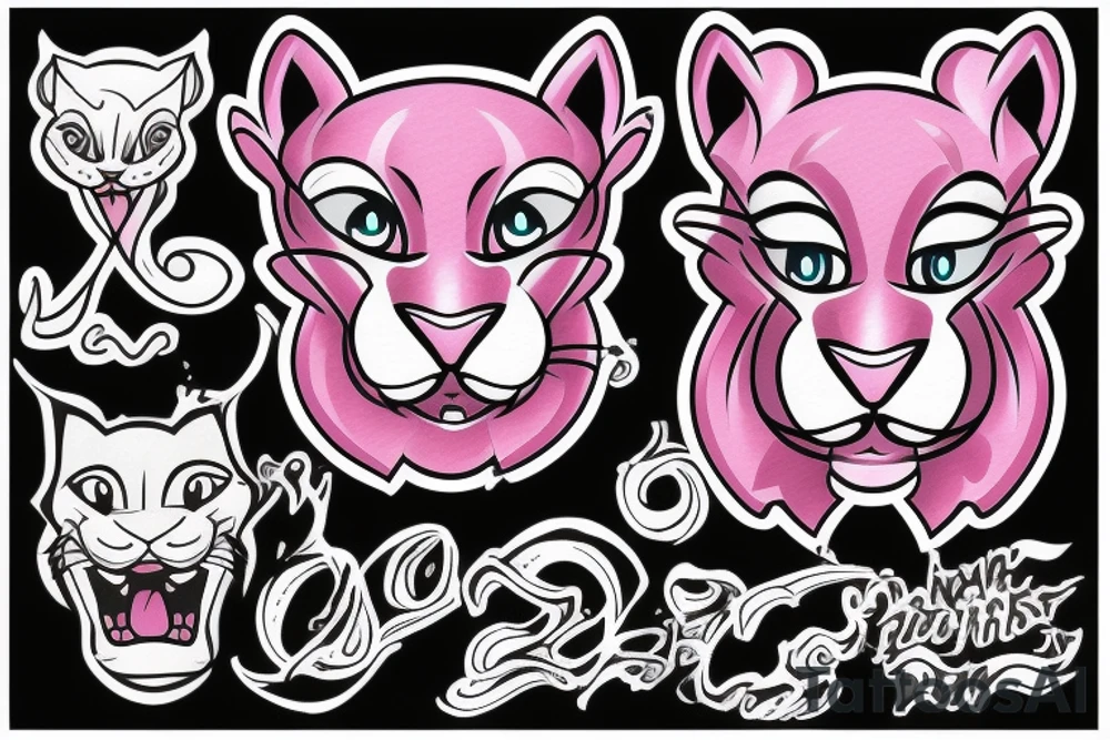 pink panther tattoo idea