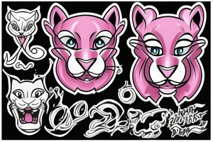 pink panther tattoo idea
