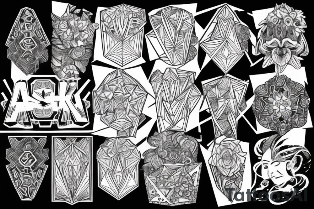 Crystal that shows strength and power tattoo idea