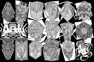 Crystal that shows strength and power tattoo idea