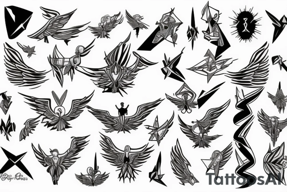 Angel falling from sky tattoo idea