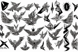 Angel falling from sky tattoo idea