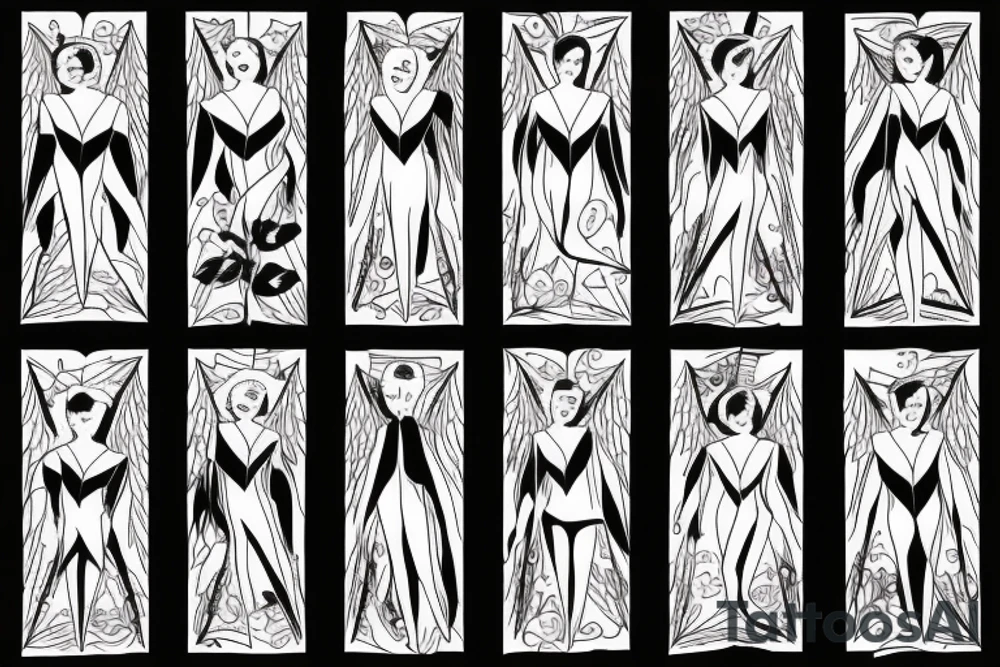 Angel falling from sky tattoo idea