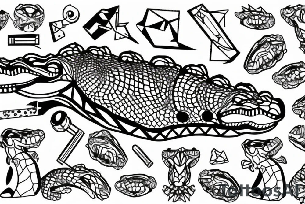 alligator tattoo idea