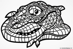 alligator tattoo idea