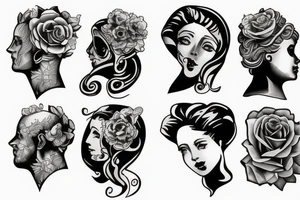 a marble bust partially built tattoo idea