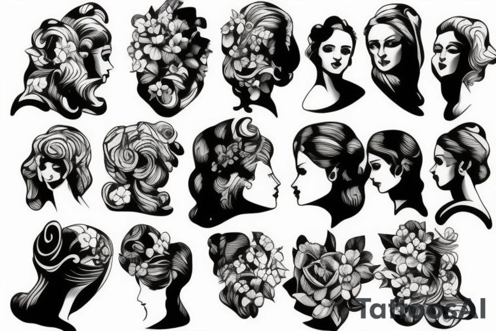 a marble bust partially built tattoo idea