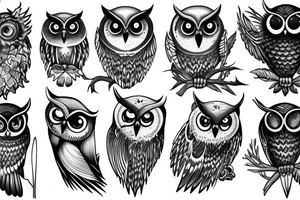 owl wing tattoo idea