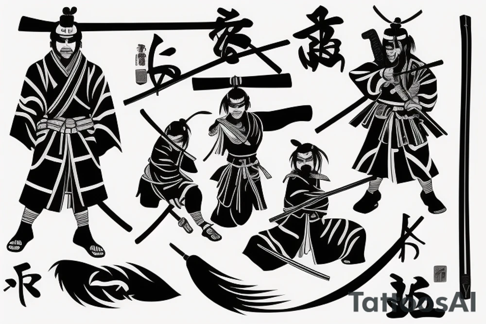 Samurai with a Katana tattoo idea