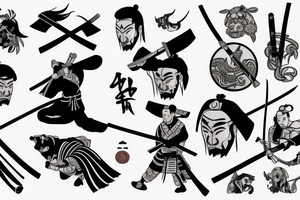 Samurai with a Katana tattoo idea