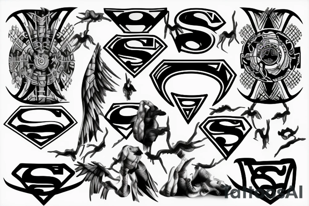 Superman symbol tribal tattoo idea