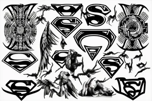 Superman symbol tribal tattoo idea