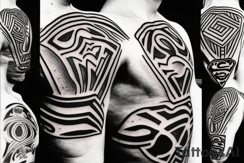 Superman symbol tribal tattoo idea