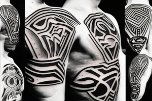 Superman symbol tribal tattoo idea