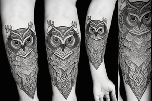 Owl viking tattoo idea