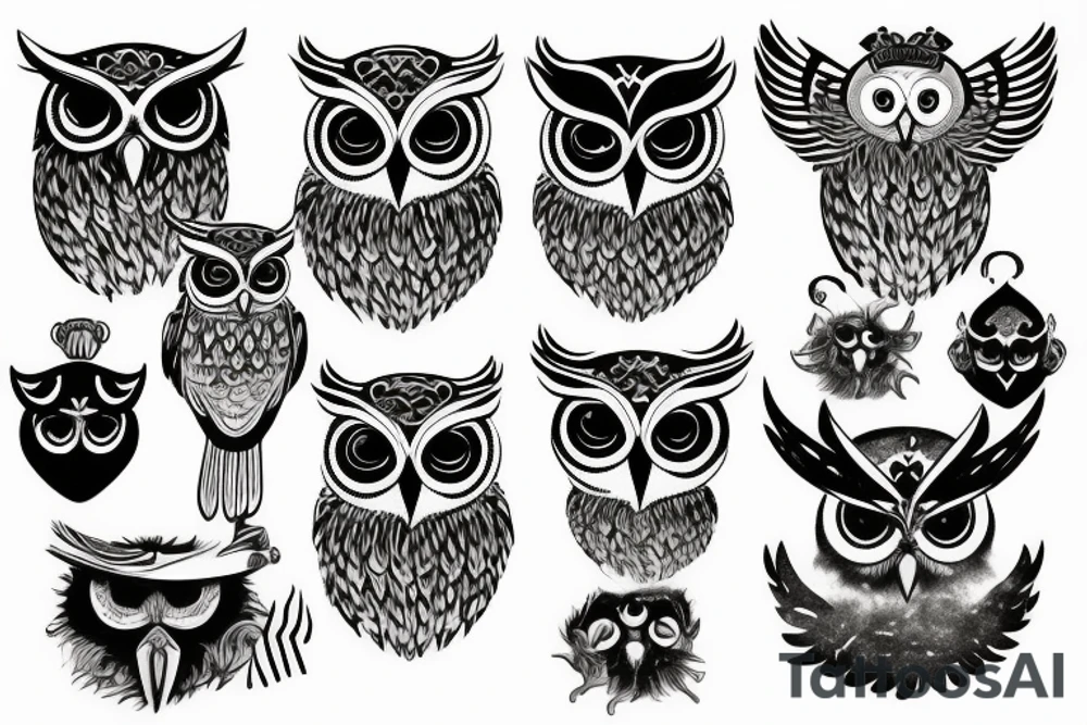 Owl viking tattoo idea