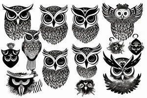 Owl viking tattoo idea