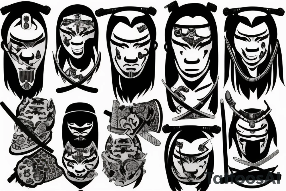 Samurai with a Katana tattoo idea