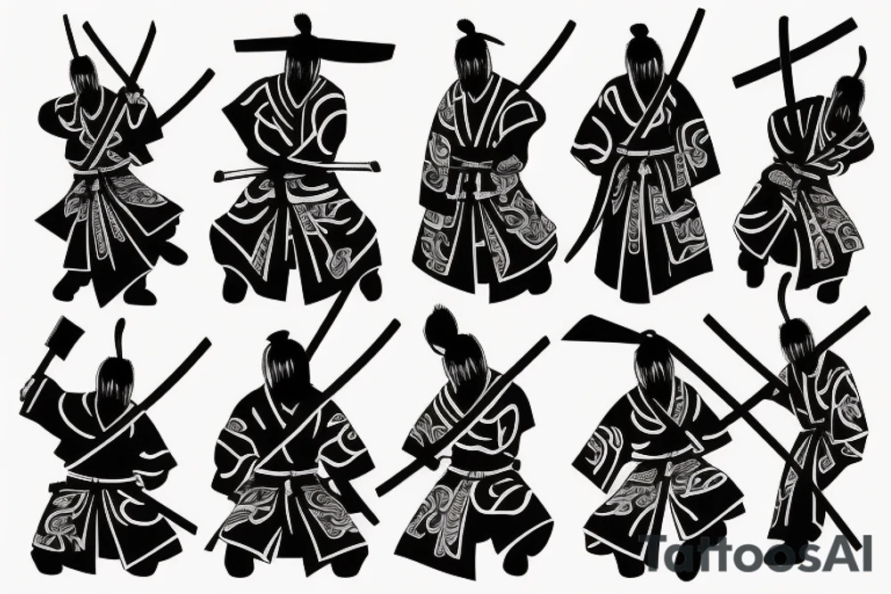 Samurai with a Katana tattoo idea