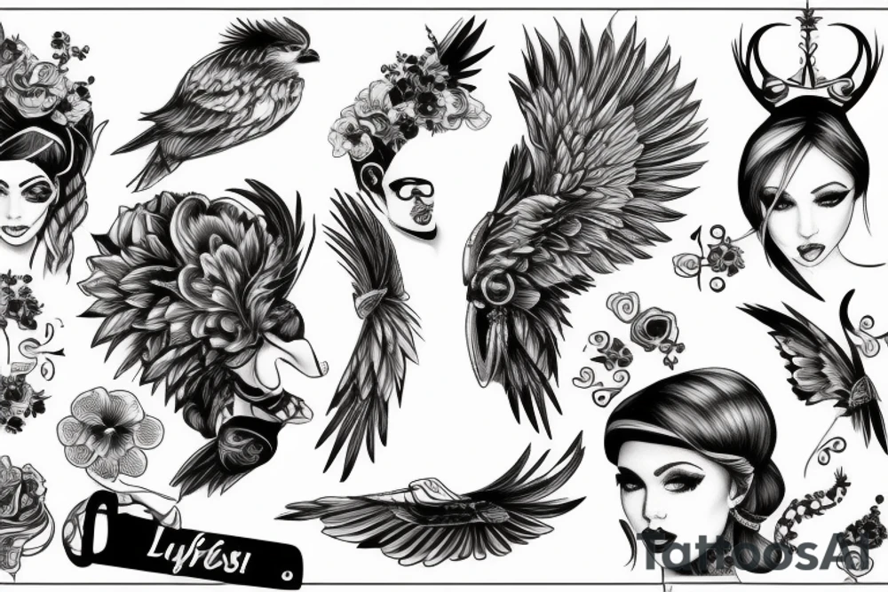 With ruuns about lucky, luxury, famous and talents tattoo idea