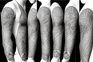Christian clock compass direction tattoo idea