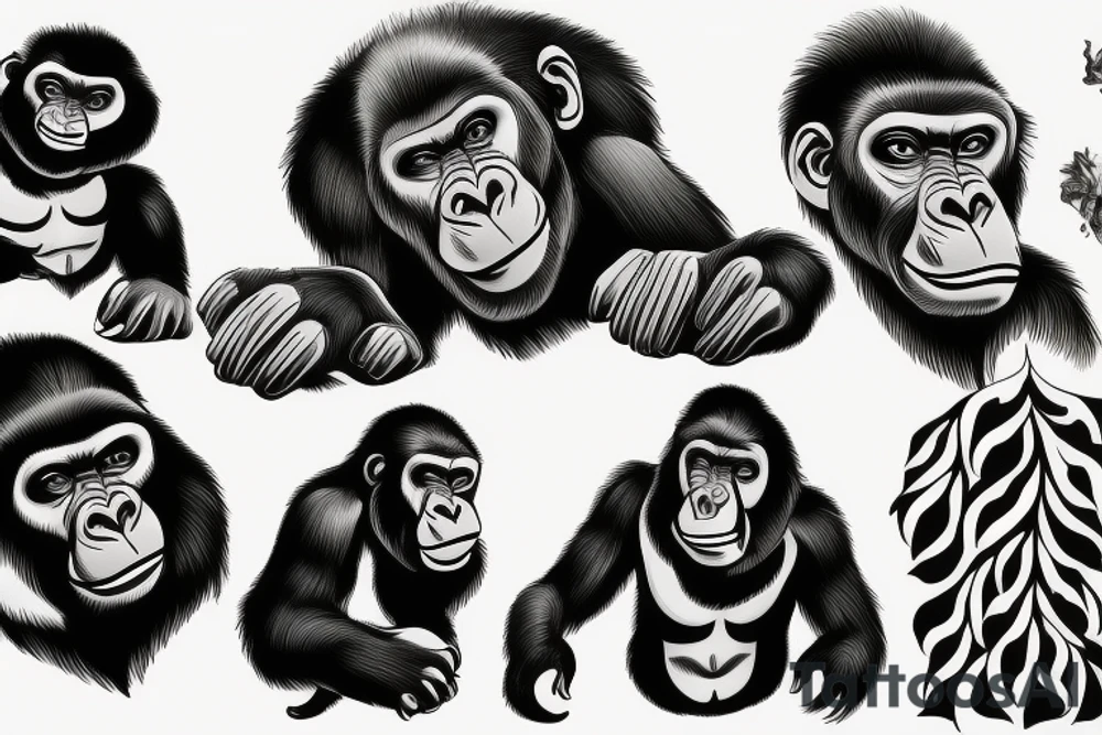 Gorilla tattoo idea