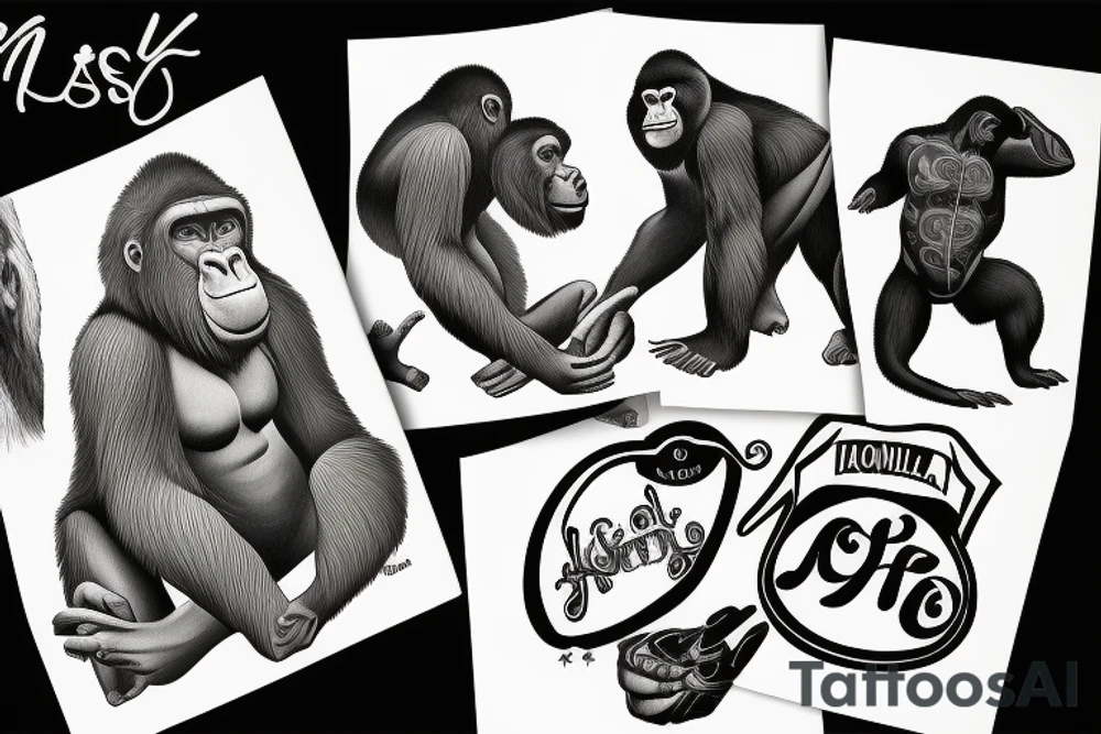 Gorilla tattoo idea