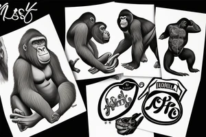 Gorilla tattoo idea