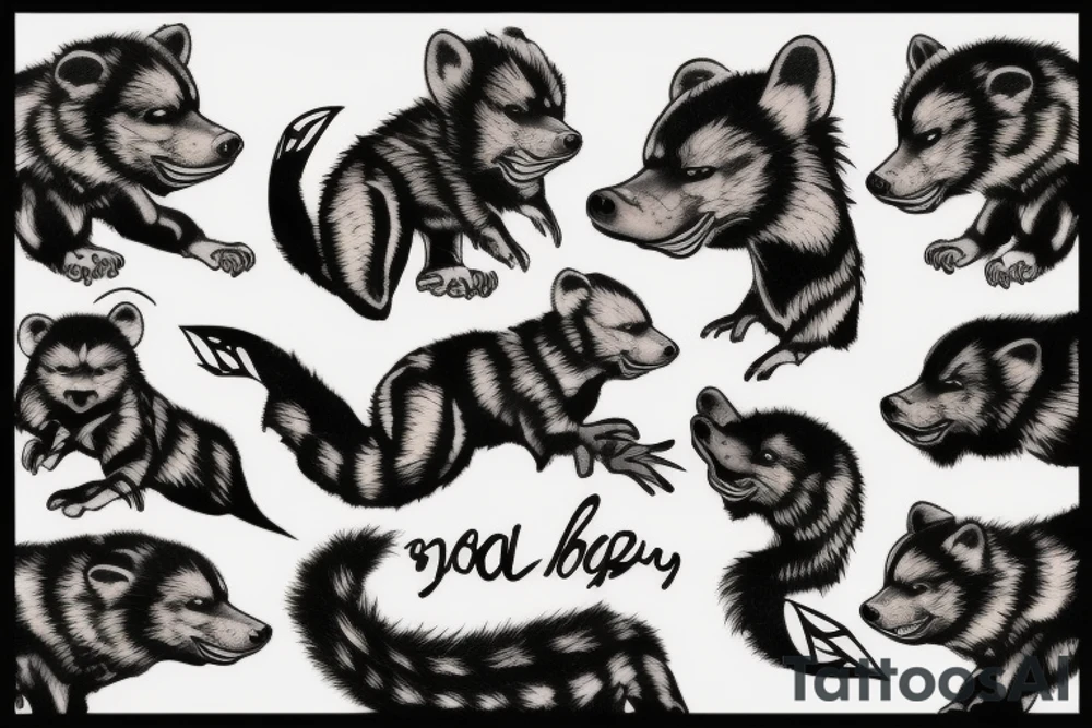Honey badger tattoo idea